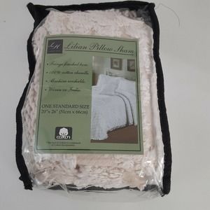 Lamont Home Lillian Pillow Sham New Chenille 20x26 Cottage Elegant